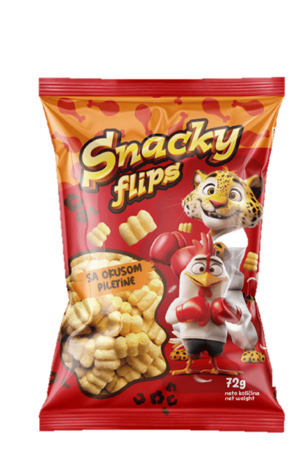 Snacky flips piletina